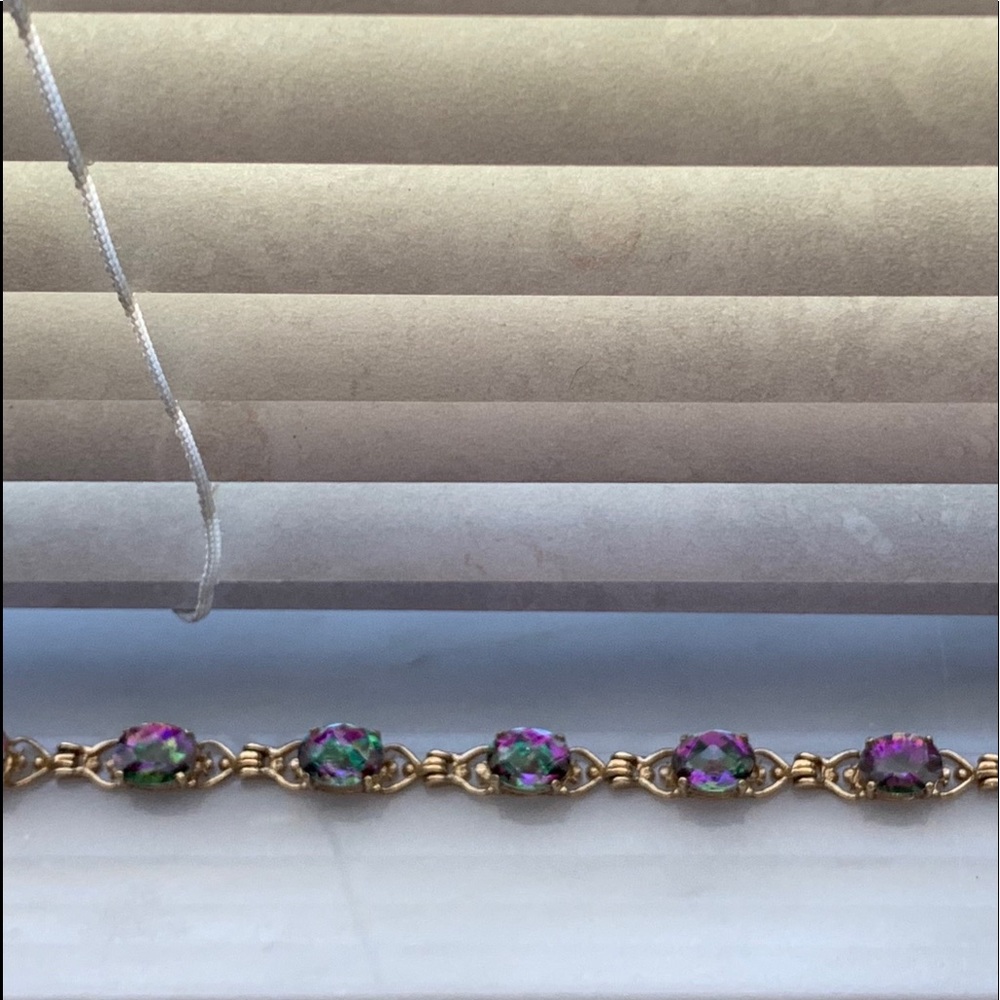 NWT 14KY Mystic Topaz Bracelet - Picture 3 of 6
